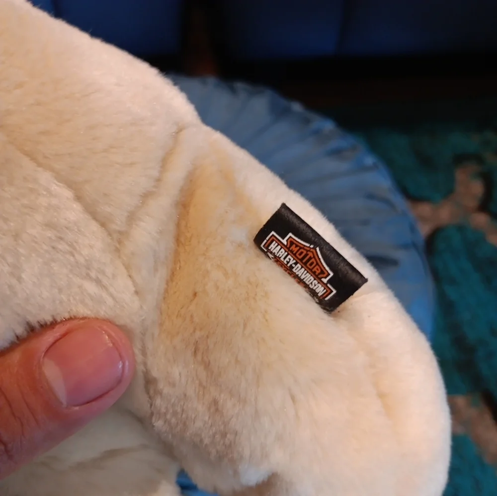 Vintage 2003 Harley Dividson  Plush Dog Toy - Tan